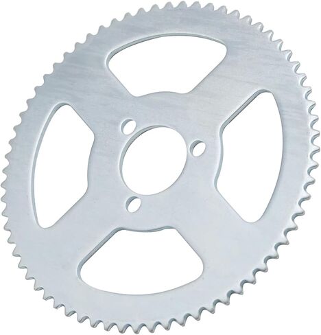 ضرس خلفي 68T 25H ترس ثلاثي الفتحات لوحة مسطحة 26 مم من الفولاذ الخلفي ضرس بديل متوافق مع 47cc 49cc دراجة نارية صغيرة ATV Karts in Kuwait