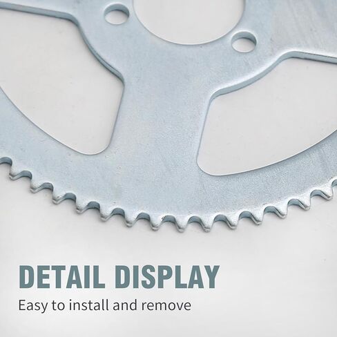 ضرس خلفي 68T 25H ترس ثلاثي الفتحات لوحة مسطحة 26 مم من الفولاذ الخلفي ضرس بديل متوافق مع 47cc 49cc دراجة نارية صغيرة ATV Karts in Kuwait
