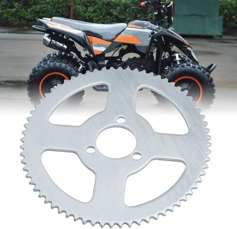 ضرس خلفي 68T 25H ترس ثلاثي الفتحات لوحة مسطحة 26 مم من الفولاذ الخلفي ضرس بديل متوافق مع 47cc 49cc دراجة نارية صغيرة ATV Karts in Kuwait