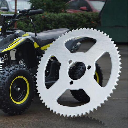 ضرس خلفي 68T 25H ترس ثلاثي الفتحات لوحة مسطحة 26 مم من الفولاذ الخلفي ضرس بديل متوافق مع 47cc 49cc دراجة نارية صغيرة ATV Karts in Kuwait