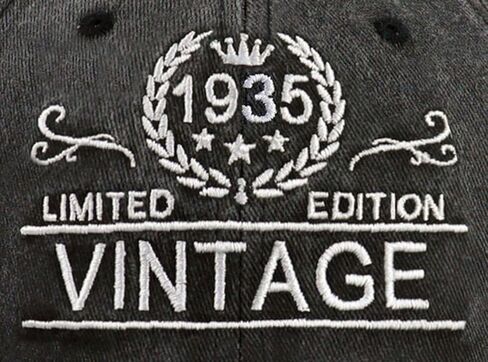 Vintage 21st 30th 40th 50th 60th 70th 80th 90th Hats for Men Women, Adjustable Embroidered Birthday Baseball Cap in Kuwait