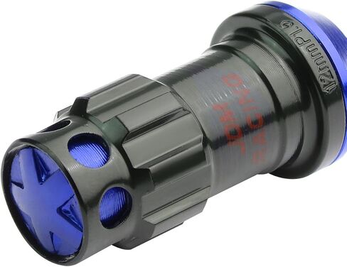 DNA MOTORING LN-ZTL-9016-125-RD 16Pcs M12 x 1.25 Closed End Wheel Lug Nuts + 4Pcs Lock Nuts + Key + Extension Adapter, 22mm OD/45mm Height, Red Accents/Black Body in Saudi Arabia