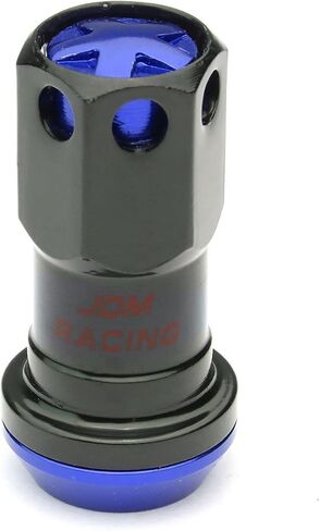DNA MOTORING LN-ZTL-9016-125-RD 16Pcs M12 x 1.25 Closed End Wheel Lug Nuts + 4Pcs Lock Nuts + Key + Extension Adapter, 22mm OD/45mm Height, Red Accents/Black Body in Saudi Arabia