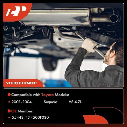 A-Premium Left Catalytic Converter Kit Direct-Fit Compatible with Toyota Sequoia 2001 2002 2003 2004 4.7L, EPA Compliant, Replace# 174500F030 in Saudi Arabia