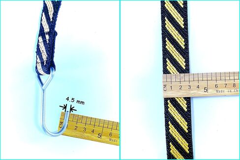 Flat Bungee Cord with Steel Hooks Adjustable Length 67"-126", Heavy Duty Bungee Strap for Outdoor Bikes, Gardening, Camping, Trucking, Hand Carts (Yellow & Black) in Saudi Arabia