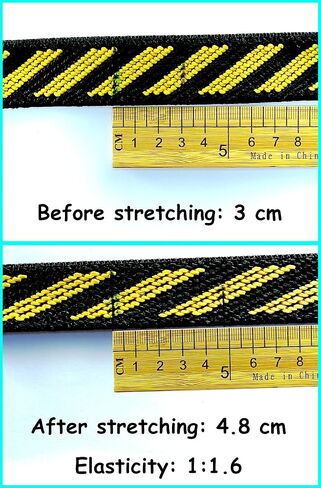 Flat Bungee Cord with Steel Hooks Adjustable Length 67"-126", Heavy Duty Bungee Strap for Outdoor Bikes, Gardening, Camping, Trucking, Hand Carts (Yellow & Black) in Saudi Arabia