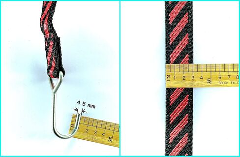 Flat Bungee Cord with Steel Hooks Adjustable Length 67"-126", Heavy Duty Bungee Strap for Outdoor Bikes, Gardening, Camping, Trucking, Hand Carts (Yellow & Black) in Saudi Arabia