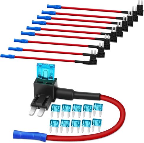 10PCS Micro2 Fuse Tap 12V Car ATR Blade Fuse Holder with 20A Fuse, 50058R Micro II Car Add-a-Circuit Fuse Tap Adapter Add On Dual Circuit Adapter for Cars Trucks Boats in Saudi Arabia