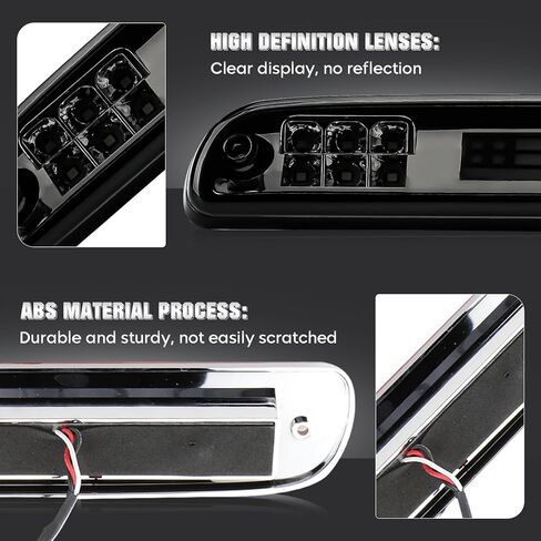 ضوء الفرامل الثالث LED مناسب لسيارة Ford F250 F350 F450 F550 SD 1999-2016 / Ranger 1993-2011 / Explorer Sport Trac 2001-2005، مناسب لسلسلة Mazda B 1994-2008، عدسات دخان مقاومة للماء in Kuwait
