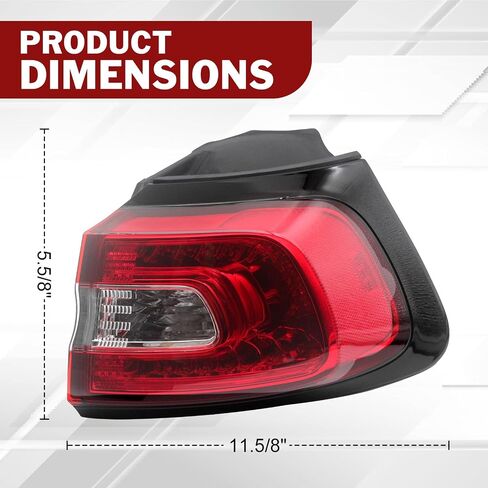 Tail Lights Assembly Compatible with 2014 2015 2016 2017 2018 Jeep Cherokee Outer Tail Brake Light (Left Driver Side) in Saudi Arabia