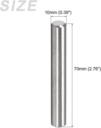 Dowel Pin (10x50mm) 3Pcs, 304 Stainless Steel Shelf Support Pegs Pin Fastener Elements - for Metal Devices, Furniture Installation, Industrial, DIY in Saudi Arabia