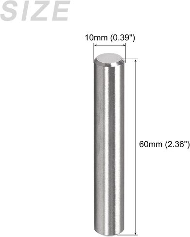 Dowel Pin (10x50mm) 3Pcs, 304 Stainless Steel Shelf Support Pegs Pin Fastener Elements - for Metal Devices, Furniture Installation, Industrial, DIY in Saudi Arabia