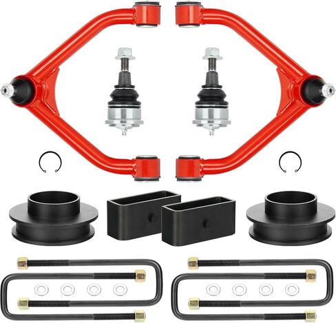 3" Front & 2" Rear Leveling Lift + Upper Control Arms Lift 2-4" for Chevy Silverado 1500 & GMC Sierra 1500 1999-2006 RWD, with Replace Ball Joints Adjustable Suspension Kit 2Pcs in Saudi Arabia