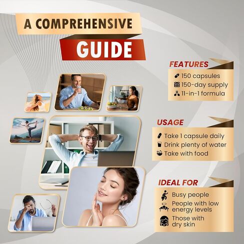 Vitamin B Complex - High Potency with Thiamin, Riboflavin, Niacin Vitamin B6, Folate, Vitamin B12 -Energy, Focus, Hair, Skin, Nails Support - 150 Count - Made & Tested in The USA in Saudi Arabia