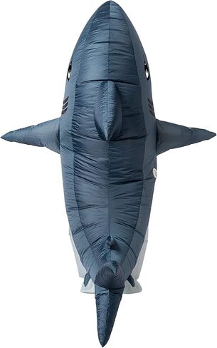 Spooktacular Creations Adult Inflatable Shark Costume, Realistic Gray Shark Blow-up Costume, Full Body Deluxe Halloween Animal Inflatable Costume in Kuwait
