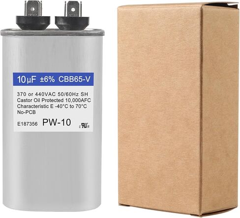2PACK 50+5uF 50/5 MFD ±6% 370V/440V AC CBB65B Capacitor Dual Run Circular Start Capacitor for AC Motor Run or Fan Start or Condenser Straight in Saudi Arabia