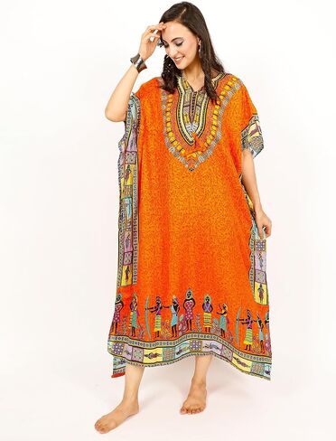 Kaftan Dress Plus Size Polyester Long Maxi Beach Cover Ups Caftan Loungewear House Dresses for Women in Saudi Arabia