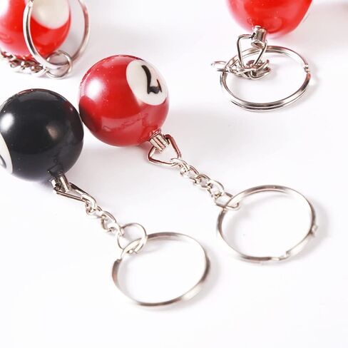 5 قطعة بركة الكرة سلاسل المفاتيح لعبة البلياردو مفتاح سلسلة الكرة Keyrings حقيبة يد على ظهره قلادة محفظة حقيبة Charms عيد ميلاد للبنين بنات in Kuwait
