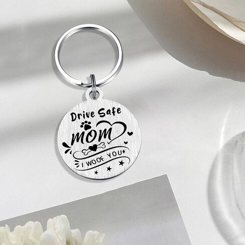 Alotozo Dog Mom Mothers Day Keychian - هدايا I Woof You Dog Mom - سلاسل مفاتيح لعيد الميلاد وعيد الشكر للمرأة الكلبة in Kuwait