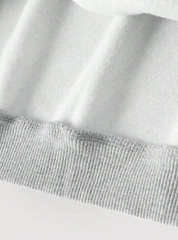 سويت شيرت نسائي كبير الحجم برقبة على شكل V من LovelyWholesale، قمصان بأكمام طويلة وأكتاف منسدلة in Kuwait