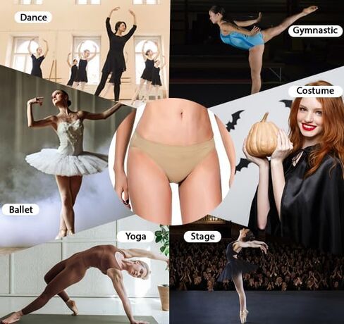 Pro Dance Ballet Briefs for Girls and Women Seamless Gymnastics Under-pants Dancer Beige Ballerina Underwear in Kuwait