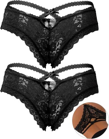 ohyeah Lace Thongs for Women Sexy Lace Panties Plus Size Cheeky Underwear Low Waist Thong Ladies Underpants in Saudi Arabia