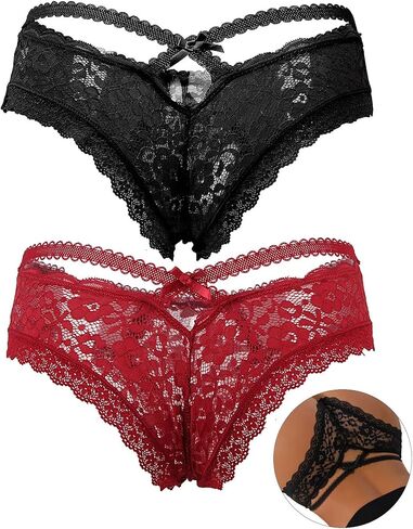 ohyeah Lace Thongs for Women Sexy Lace Panties Plus Size Cheeky Underwear Low Waist Thong Ladies Underpants in Saudi Arabia