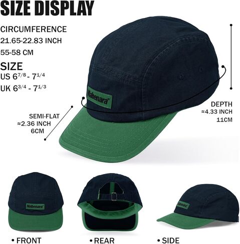 CLAPE 5 Panel Baseball Cap Short Brim Bump Cap Street Casual Cotton Dad Hat Unisex Snapback Hats Camp Hat in Saudi Arabia