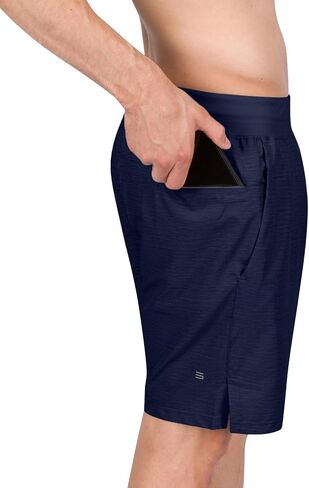 Dry Fit Mens Workout Shorts - Performance Stretch Gym Shorts for Men - Anti-Odor, Zip Pocket in Saudi Arabia