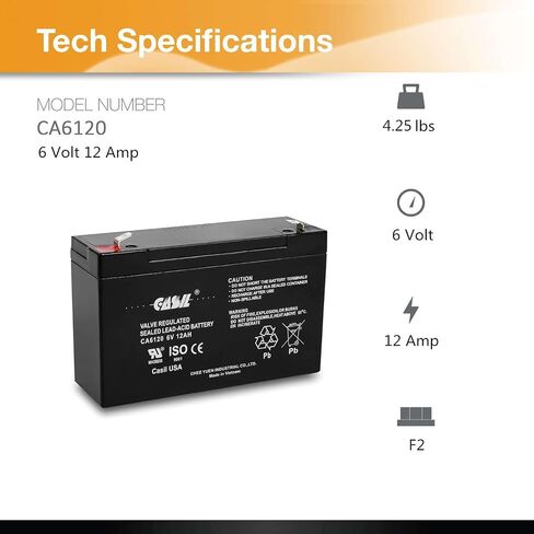 Casil 6V 1.3Ah AGM SLA Rechargeable Replacement Battery in Saudi Arabia
