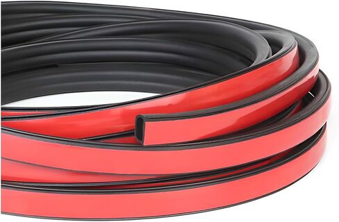 BESULEN D Shape Weather Stripping, Car Door Edge Rubber Seal Strip, 3M Self Adhesive Hollow Weatherstrip, Soundproof Weather Sealing Strip for Auto Truck Motor Door Cover Trunk Window (26.25Ft) in Saudi Arabia