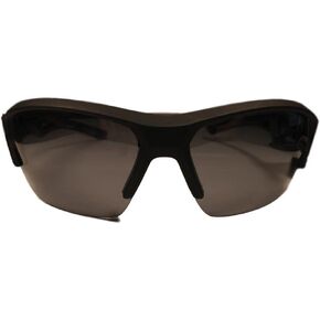 Ironman Interference Black and Grey Sport Sunglasses Half Frame with 100% UVA/UVB Protection Shatter Resistent Lenses