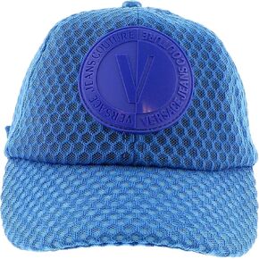 VERSACE JEANS COUTURE Bright Blue Medallion Baseball Cap for Mens