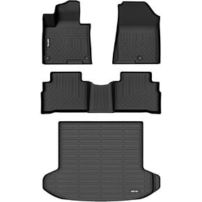 AIPOIL® Floor Mats & Cargo Liner Set for 2023 2024 2025 Kia Sportage (Not Fit Hybrid Models) All Weather Protection TPE Anti-Slip Automotive Full Set Custom Car Mats Accessories - Black