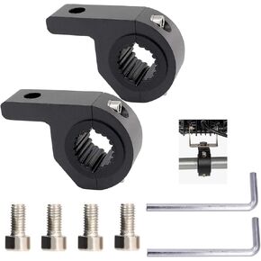 ANKIA 2Pcs Motorcycle LED Light Horizontal Clamp Mounting Bracket Kit Fit on 7/8" Bull Bars Roof Racks Roll Cages for Motorcycle ATV UTV Spotlights Fog Light Mount Motorbike Accessories (M10)