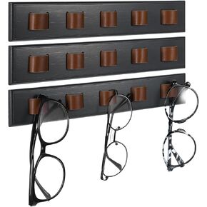 cobee 3 PCS Sunglass Organizer for Wall, Wood Sunglass Holder Wall Sunglasses Organizer Wall Mounted Glasses Holder Sunglasses Rack Eyeglass Storage Holder Eyewear Display for Wall Home Decor in Saudi Arabia