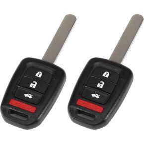 X AUTOHAUX 2pcs MLBHLIK6-1TA Replacement 4 Button Keyless Entry Remote Car Key Fob 433Mhz for Honda Accord 16-17 for Honda Civic 2016 2017 2018
