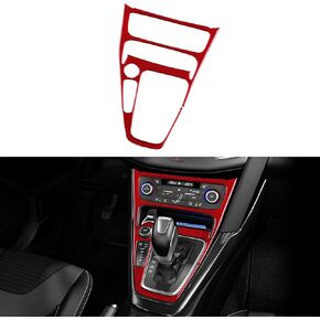 إطار عرض ناقل الحركة في السيارة، أغطية من ألياف الكربون الحقيقية لسيارة Ford Focus RS/ST/SE/ECO Boost (2015-2018)، ملصقات ديكور الكونسول المركزي ملحقات السيارة الداخلية، أسود