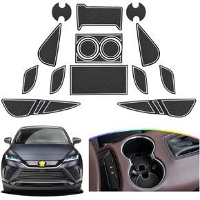 SKTU for 2021 2022 2023 2024 Toyota Venza Door Slot Mat Venza XU80 Non-Slip Interior Door Groove Gate Pad Fit 2023 2024 Toyota Venza Second Generation Door Compartment Cup Center Console Liners(White)