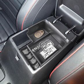 Center Console Organizer Compatible with Kia Forte GT EX FE LX LXS S 2019 2020 2021 2022 2023 2024 Accessories, ABS Materials Insert Tray Armrest Box Secondary Storage, Black