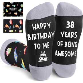Zmart Birthday Gifts for Women Men - 40th Bithday Gifts 26 27 28 29 Year Old Socks 40 Bithday Man Woman
