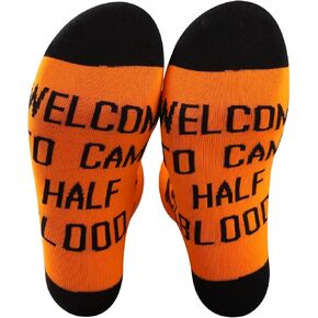 Percy Movie Gift Camp Half-Blood Gift Greek Mythology Gift Welcome To Camp Half-Blood Socks for Book Lovers