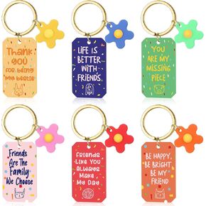 Friend Keychain Gifts Long Distance Friendsgiving Gifts for Women Inspirational Keychain Friend Key Ring Gift