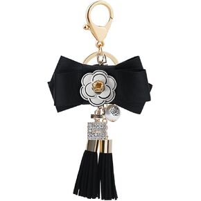 Bowknot Keychain for Women Bow Tassels Key Chain Cute Purse Bow Charm Key Ring Holder Purse Handbag charms