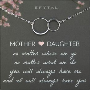 EFYTAL Mom Christmas Gifts from Daughter, Mom Necklace for Women, Mother Daughter Necklace, Gifts for Mom from Daughter, Mother Daughter Gift, Mothers Necklace, Daughter Jewelry