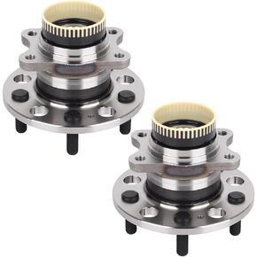 Autoround Pair 512437 Rear Wheel Hub and Bearing Assembly Compatible with Hyundai & Kia, Sonata 10-14/ Optima 11-15/ Sportage 11-16/ Tucson 10-15/ Azera/Cadenza/Rondo, 5Lugs w/ABS
