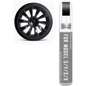 Rim Touch Up Paint for Model 3/Y/X/S, Wheel Scratch Repair Kit for 2024 Model 3 18", Curb Rash Repair Rim Scratch Repair (Photon Grey(Fits for 2024 Model 3 Highland 18'' Photon Wheel))