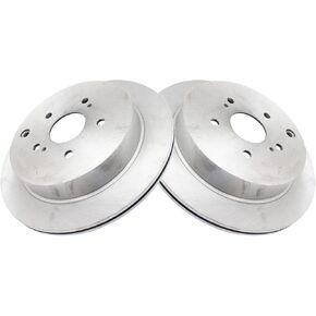TRQ Rear Brake Rotors Set Vented Compatible with 2009-2013 Suzuki Grand Vitara