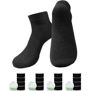 20 Pairs Disposable Pure Cotton Compression Socks for hiking, outdoor sports, business trip, travel, soft, comfortable and convenient,Low Cut black