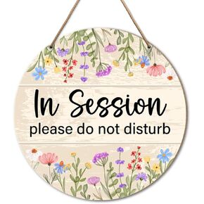 In Session Door Sign Do Not Disturb Sign, In Session Sign for Therapists Esthetician Spa Office, Meeting in Session Door Hanging Sign, Please Be Mindful